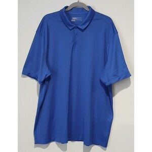Nike Golf Standard Fit Dri-Fit Men Blue Short Sleeve Golf Polo Shirt Size XXL.